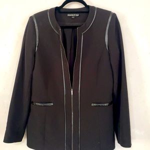 Black leather jacket blazer